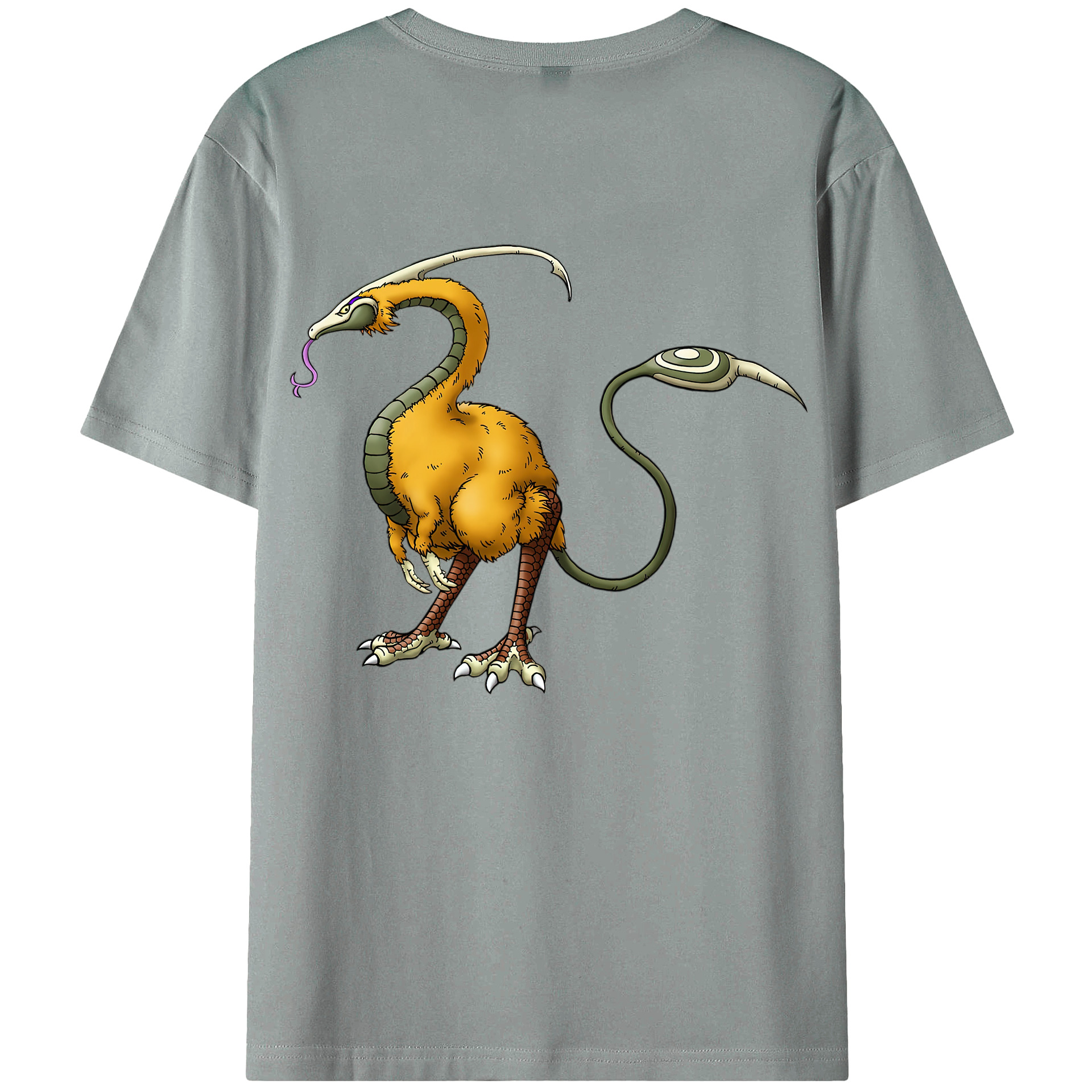 （画像用） ドラゴンクエスト Doragon Kuesuto Dragon Quest 綿100％ メンズ半袖Tシャツ（バックプリント） 通気性